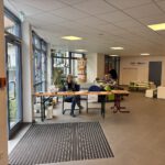 Der Empfang und die Kaffeeecke